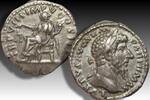 ROMAN EMPIRE AR silver denarius Lucius Verus, Rome mint - TR P VIII IMP V COS III, Draped Aequitas seated left - -