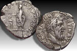 ROMAN EMPIRE AR silver denarius 193 A.D. Pertinax, Rome mint - VOT DECEN TR P COS II - rare Emperor 