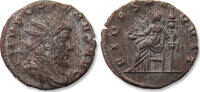 ROMAN EMPIRE AE silvered antoninianus Aureolus, Mediolanum (Milan) mint - Very rare with AEQVIT instead of EQVIT - -