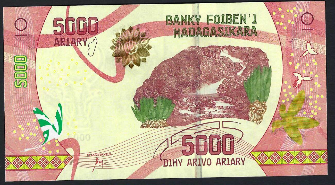 Madagascar 5000 Ariary 2017 Banky Foiben'I Madagasikara P.GEM UNC