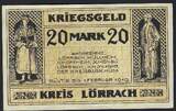 Allemagne / Deutschland / Germany 20 Mark 01/02/1919 Lörrach EF