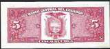 Equateur / Ecuador 5 Sucres 29/04/1977 Banco Central Del Ecuador P.GEM UNC (taches jaunâtre)
