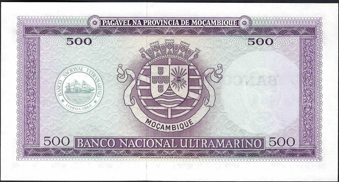 Mozambique / Moçambique 500 Escudos 1976 Banco Nacional
