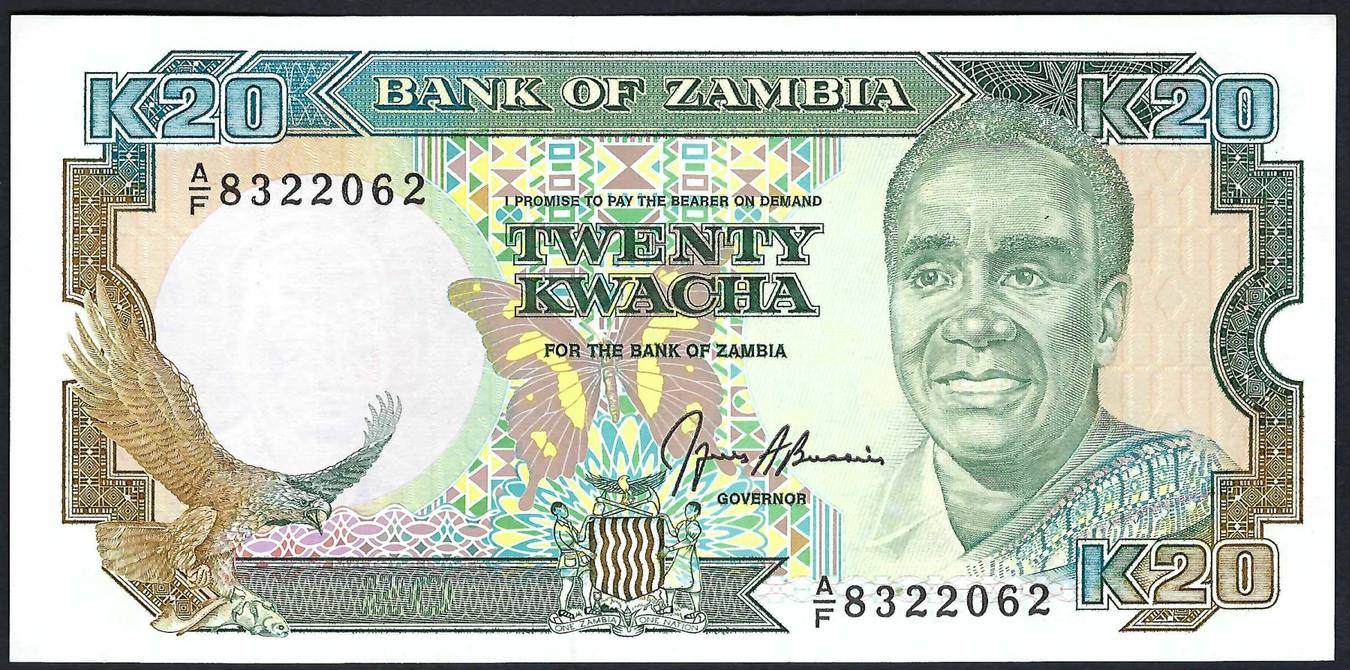 Zambie Zambia 20 Kwacha 1991 Bank Of Zambia P GEM UNC MA Shops   2935 1421 