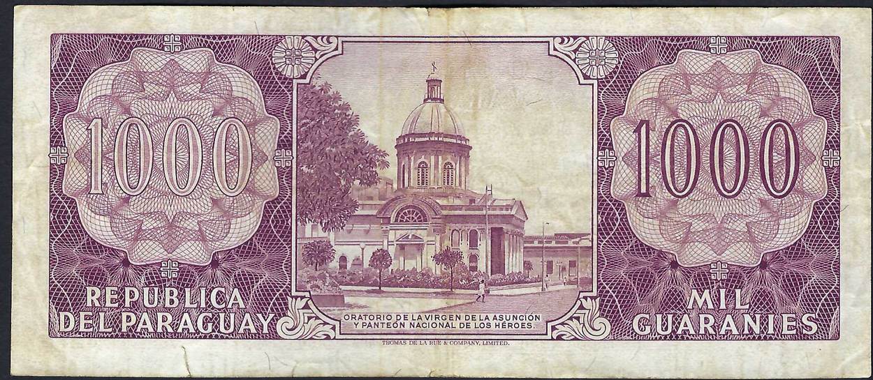 1000 Guaranies 1963 - 1982 Banco Central Del Paraguay S | MA-Shops