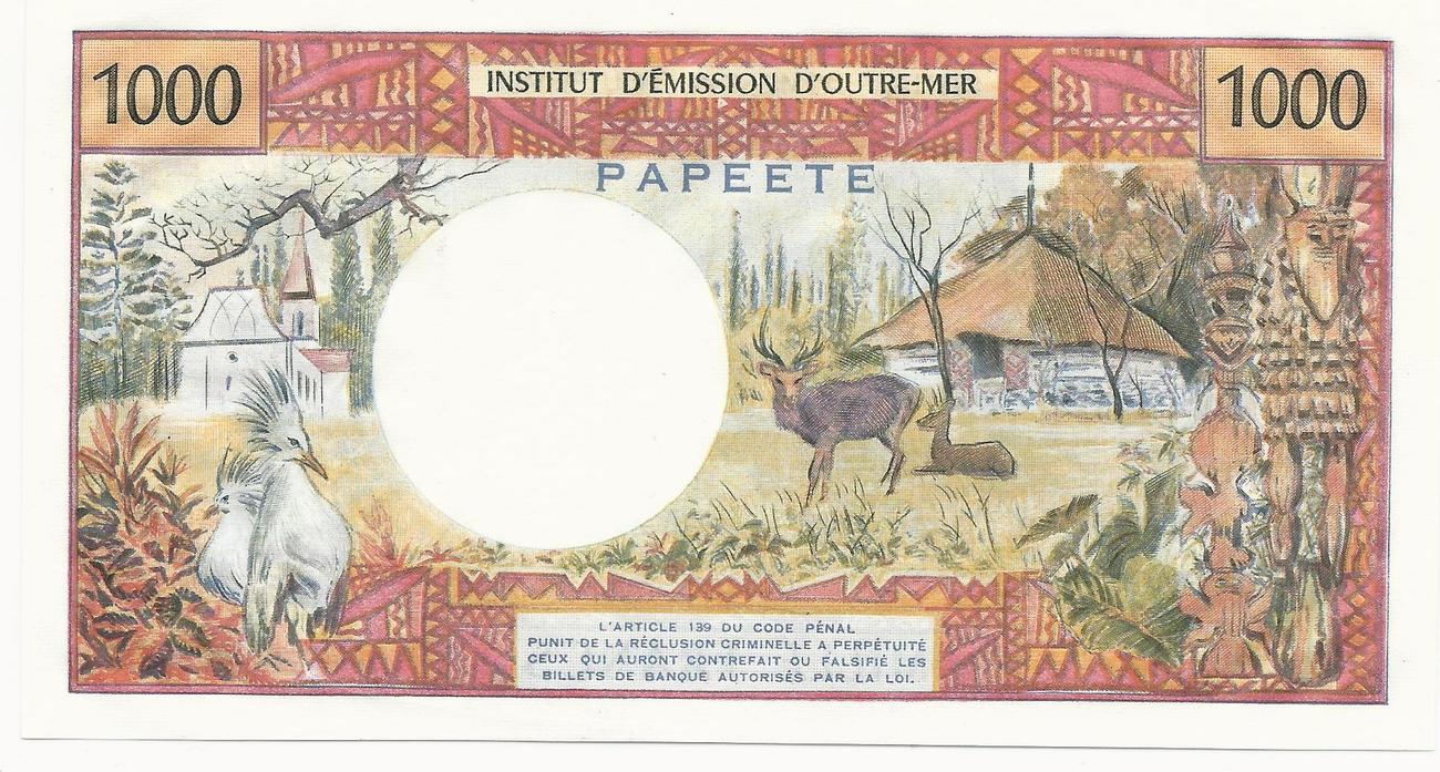 Papeete / Tahiti 1000 Francs 1985 Institut d'émission d'Outre-Mer X.8 P.GEM  UNC