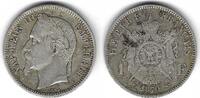 France / Frankreich / Strasbourg / Straßburg 1 Franc Napoléon III tête laurée -