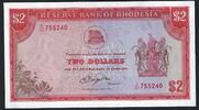 2 Dollars 24/05/1979 Rhodesie / Rhodesia Reserve Bank of Rhodesia P.Neuf