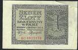 Pologne / Poland 1 Zloty Bank Emisyjny W Polsce serie BC -
