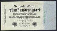 Allemagne / Deutschland / Germany 500 Mark Reichsbanknote -