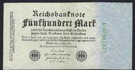 Allemagne / Deutschland / Germany 500 Mark Reichsbanknote -