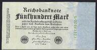 Allemagne / Deutschland / Germany 500 Mark Reichsbanknote -
