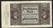 Allemagne / Deutschland / Germany 2 Millionen Mark Reichsbanknote -