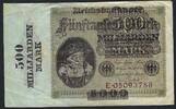 Allemagne / Deutschland / Germany 500 Milliarden Mark Reichsbanknote -
