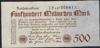 Allemagne / Deutschland / Germany 500 Milliarden Mark Reichsbanknote -