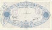 France / Frankreich 500 Francs Bleu et Rose  C.3022
