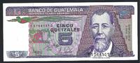 Guatemala 5 Quetzales Banco De Guatemala -