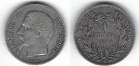 France / Frankreich/ Strasbourg 1 Franc Napoléon III tête nue (croix) -