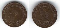 France / Frankreich / Strasbourg / Strassburg 1 Centime Napoléon III tête nue -