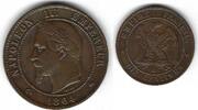 France / Frankreich / Strasbourg / Strassburg 10 Centimes Napoléon III tête laurée -