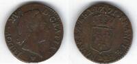 France / Frankreich / Strasbourg / Strassburg 1/2 Sol à la vieille tête Louis XV (1715 - 1774) -
