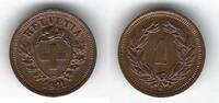 Suisse / Switzerland / Schweitz 1 Rappen Helvetia -