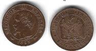 France / Frankreich / Lyon 1 Centime Napoléon III tête nue -