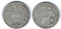 Suisse / Switzerland / Schweiz 2 Francs Helvetia assise -