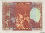 Spanish 1000 peseta banknote, 1928, portrait of San Ferdinand