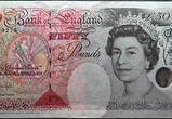 Bank of England 50 pound note, 1994 issue, portrait of Sir John Hublon