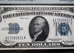 1934 US $10 Silver Certificate PMG40 EPQ Exceptional Paper Quality US Silver Con