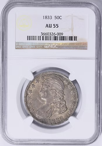 1833 Capped Bust Half Dollar NGC AU55 | MA-Shops