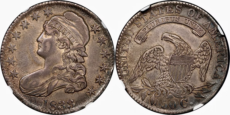 1833 Capped Bust Half Dollar NGC AU55 | MA-Shops