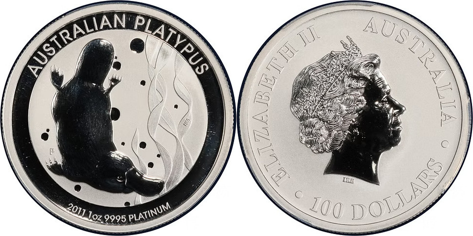 2011 Australia Platypus 1 oz Platinum Coin PCGS MS69