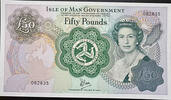   [Isle of Man Government] 50 Pound Note with Portrait of Queen Elizabet... 211.00 US$  +  30.00 US$ shipping