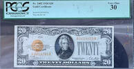   1928, United States, $20 Gold Certificate, PCGS 30 Very Fine Fr.2402  338.00 US$  +  30.00 US$ shipping