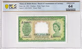   1953 Malaya & British Borneo $5 Banknote PCGS 64 CHOICE UNC  1,008.00 US$  +  38.00 US$ shipping