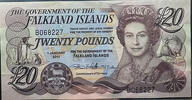   Falkland Islands Government 20 pound note (2011)  54.00 US$  +  35.00 US$ shipping