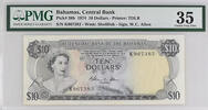   1974 Central Bank of the Bahamas $10 bill, PMG 35 Choice Very Fine  230.00 US$  +  30.00 US$ shipping