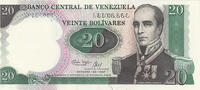   Venezuela 20 Bolivar Commemorative Banknote, 1987  8.00 US$  +  35.00 US$ shipping