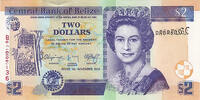  Belize $2 banknote | Beautiful Caribbean banknote depicting Queen Eliz... 4.00 US$  +  35.00 US$ shipping
