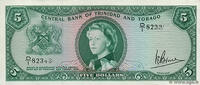   1964 Trinidad and Tobago 5 Dollars Banknote (Elizabeth II)  419.00 US$  +  30.00 US$ shipping