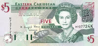   2003 5 Eastern Caribbean Dollars issued by the Eastern Caribbean Centr... 21.00 US$  +  35.00 US$ shipping