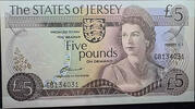   States of Jersey &pound;5 note  122.00 US$  +  30.00 US$ shipping