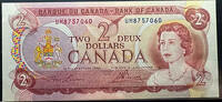   Bank of Canada Two Dollars (1974 issue)  14.00 US$  +  35.00 US$ shipping