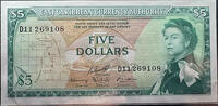   Eastern Caribbean Monetary Organization 5 dollar banknote (ND 1965 iss... 74.00 US$  +  35.00 US$ shipping