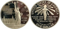 USA Statue of Liberty 1 Dollar Silver Coin 1986 Proof -