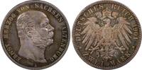 Kaiserreich Sachsen-Altenburg 2 Mark Duke Ernst (75th Birthday) -