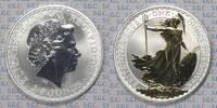 Grossbritannien 2 Pounds mit Signatur "NATHAN", teil-ver 2 Pound Britannia -