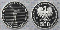 Polen 500 Zloty Olympiade Sarajewo - Speed skating -